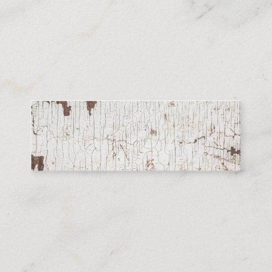 wit gekleurd hout mini visitekaartje (Achterkant)