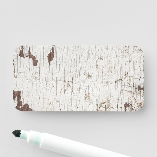 wit gekleurd hout naamplaatje (In situ)