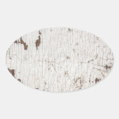  wit gekleurd hout ovale sticker (Voorkant)