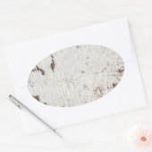  wit gekleurd hout ovale sticker (Envelop)
