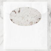  wit gekleurd hout ovale sticker (Tas)