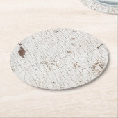  wit gekleurd hout ronde kartonnen onderzetter (Gebogen)