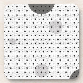 Wit gekleurde Abstracte polka stippen h11 Bier Onderzetter (Voorkant)
