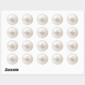 Wit Gekleurde Parel Custom Bericht Ronde Sticker (Vel)