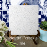 Wit gekraakt - look  Antiek Backsplash Tegeltje<br><div class="desc">Deze crackled-glaze-look keramische tegel heeft gradiëntgrijze faux crackle op een witte achtergrond. Ziet eruit als een handgemaakt,  ambachtelijk stuk met een decoratieve maar neutrale uitstraling. Perfect als accent op zichzelf of gecombineerd met andere tegel motieven in een backsplash installatie. Kunst & design door Tuzi Williams.</div>