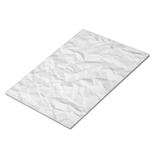 Wit gekreukeld papier notitieblok (Schuin)