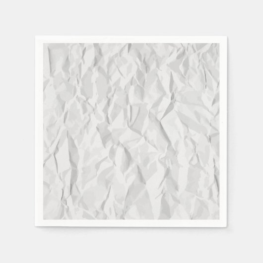 Wit gekreukeld papier servet (Voorkant)