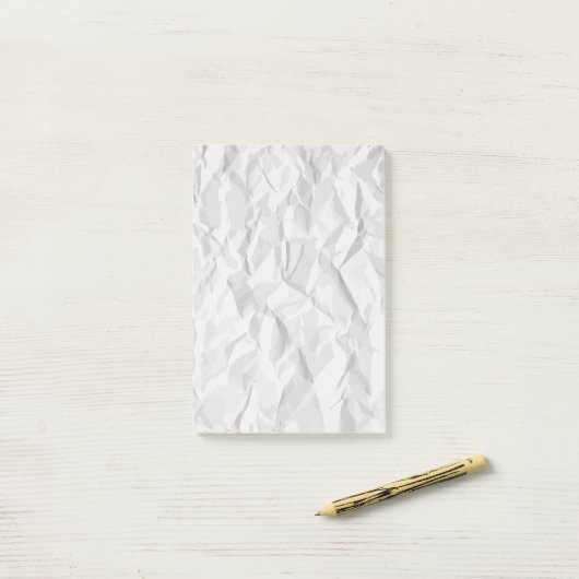 Wit gekreukeld papier textuur post-it® notes (Op bureau)