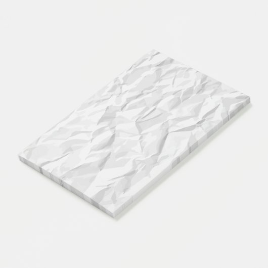 Wit gekreukeld papier textuur post-it® notes (Schuin)