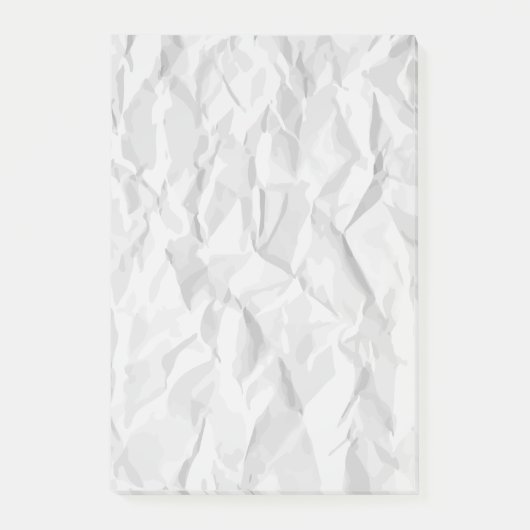 Wit gekreukeld papier textuur post-it® notes (Voorkant)