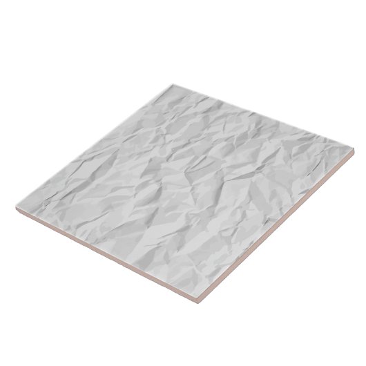 Wit gekreukeld papier textuur tegeltje (Zijkant)