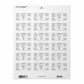 Wit gekruld tekst cosmetica druppelfles label  (Full Sheet)
