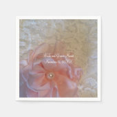 Wit gelaatroze ventilator met parel servetten (Voorkant)