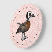 Wit-gelaatste kronkel-Duck Grote Klok (Hoek)