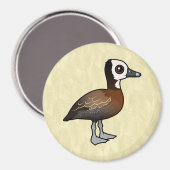 Wit-gelaatste kronkel-Duck Magneet (Voorkant / Achterkant)