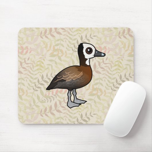 Wit-gelaatste kronkel-Duck Muismat (Met muis)