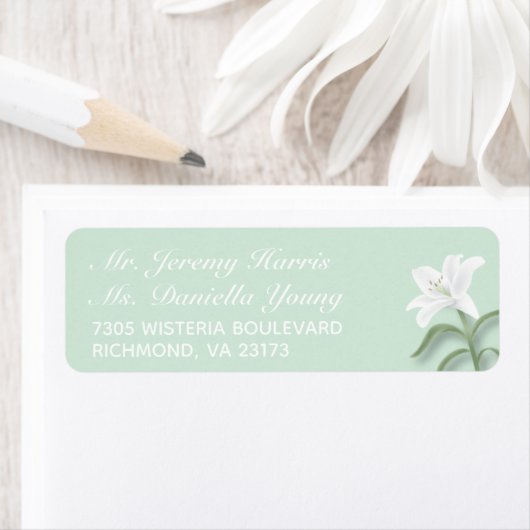 Wit gele en milde retour-label etiket (Insitu)