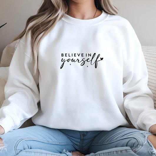 Wit Geloof In Jezelf Print Sweatshirt