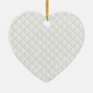 Wit gelooid leder keramisch ornament