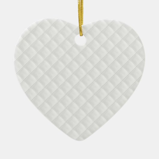 Wit gelooid leder keramisch ornament (Voorkant)