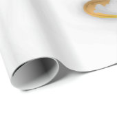 Wit gemarmerd met gouden korrel cadeaupapier (Rol Hoek)