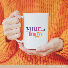 Wit gemerkt modern aangepast logo koffiemok