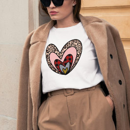 Wit geneste harten T-shirt – Valentijns T-shirt