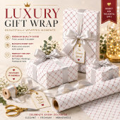 Wit geometrisch cadeauverpakkings papier