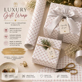 Wit geometrisch cadeauverpakkings papier