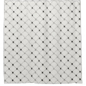 wit geometrisch patroon douchegordijn (Voorkant)