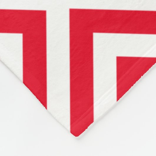 Wit geometrisch patroon & koraal aangepaste achter fleece deken (Hoek)