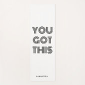 Wit gepersonaliseerd JE HEBT DEZE Motivatie Yogamat (Voorkant)