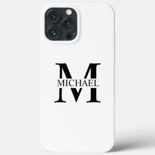 Wit Gepersonaliseerd Monogram en Naam Case-Mate iPhone Case
