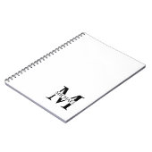 Wit Gepersonaliseerd Monogram en Naam Notitieboek (Linkerzijde)