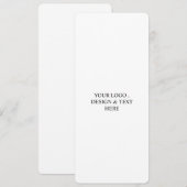 Wit Gepersonaliseerd – Uw Logo & Tekst Hier Aankondiging (Voorkant / Achterkant)