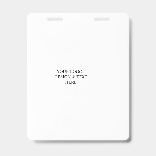 Wit Gepersonaliseerd – Uw Logo & Tekst Hier Badge (Voorzijde)