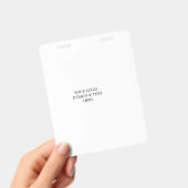 Wit Gepersonaliseerd – Uw Logo & Tekst Hier Badge (Handheld)