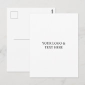 Wit Gepersonaliseerd – Uw Logo & Tekst Hier Briefkaart (Voorkant / Achterkant)