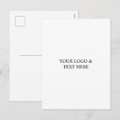 Wit Gepersonaliseerd – Uw Logo & Tekst Hier Feestdagenkaart (Voorkant / Achterkant)