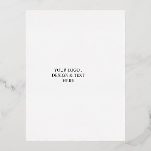 Wit Gepersonaliseerd – Uw Logo & Tekst Hier Folie Feestdagen Briefkaart
