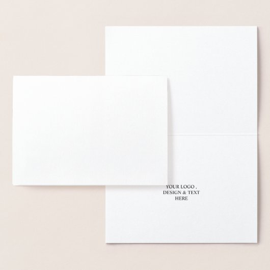 Wit Gepersonaliseerd – Uw Logo & Tekst Hier Folie Kaarten (Display)