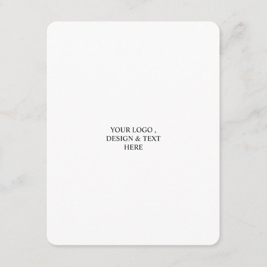 Wit Gepersonaliseerd – Uw Logo & Tekst Hier Informatiekaartje (Voorkant)