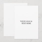 Wit Gepersonaliseerd – Uw Logo & Tekst Hier Kaart (Voorkant / Achterkant)