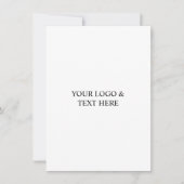 Wit Gepersonaliseerd – Uw Logo & Tekst Hier Kaart (Voorkant)