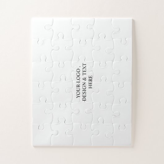 Wit Gepersonaliseerd – Uw Logo & Tekst Hier Legpuzzel (Verticaal)
