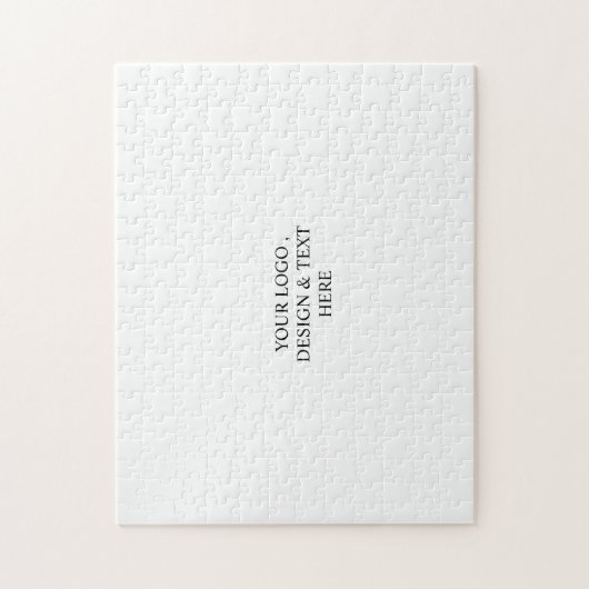 Wit Gepersonaliseerd – Uw Logo & Tekst Hier Legpuzzel (Verticaal)