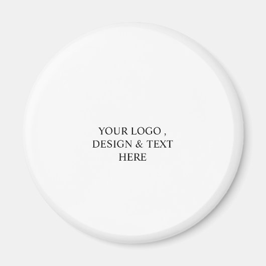 Wit Gepersonaliseerd – Uw Logo & Tekst Hier Magneet (Voorkant)