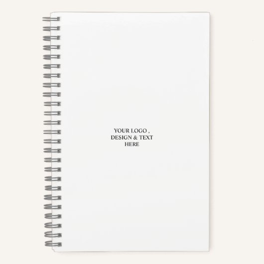 Wit Gepersonaliseerd – Uw Logo & Tekst Hier Notitieboek (Voorkant)