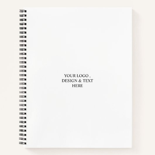 Wit Gepersonaliseerd – Uw Logo & Tekst Hier Notitieboek (Voorkant)