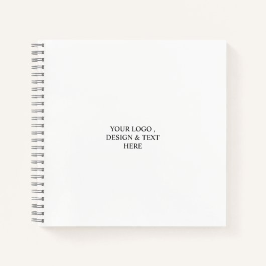 Wit Gepersonaliseerd – Uw Logo & Tekst Hier Notitieboek (Voorkant)